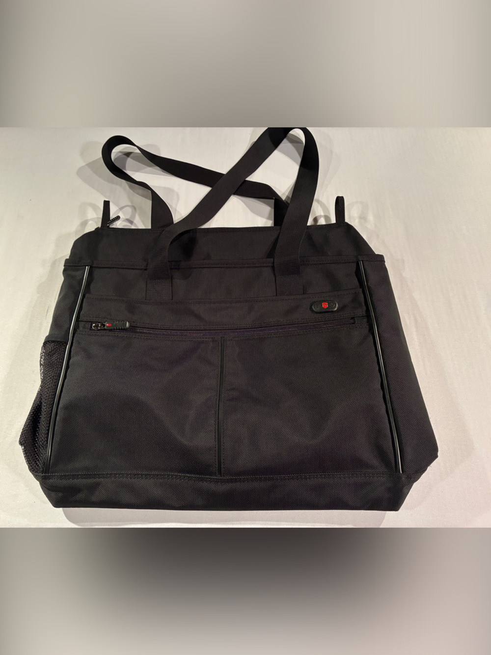 SwissGear Black Nylon Laptop Tote with Front Pockets